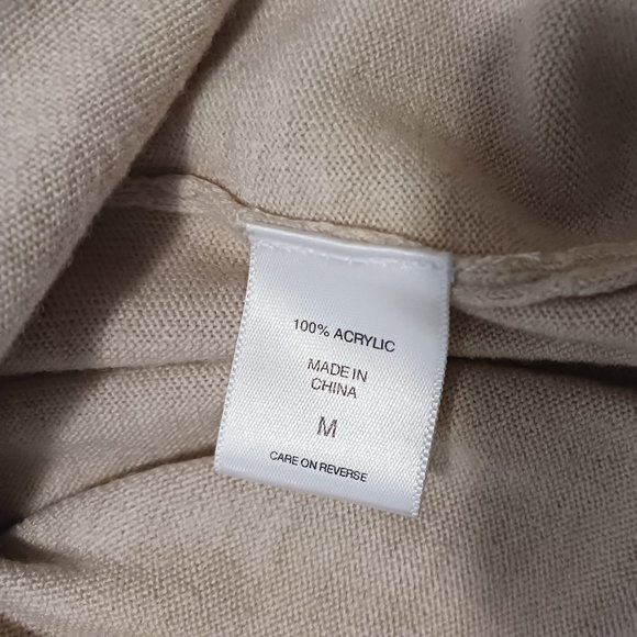 New York & Company Ruffle Front Cardigan Beige M EUC - Picture 11 of 13